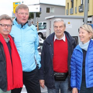 Rainer Fich verabschiedet die Delegation auf den Weg nach Moulins